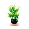 Artificial Bamboo Potted Plants Small Fake Greenery with Black Pots for Home Office Desk and Indoor Decoration
