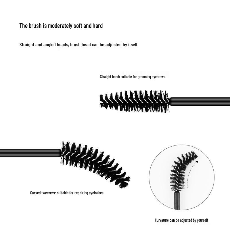 Portable Extra Fine Disposable Eyebrow & Eyelash Spiral Brush for Extensions