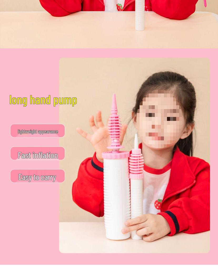 Manual Inflatable Latex Balloon Pump | Portable Push-Pull Air Inflator for Long Balloons