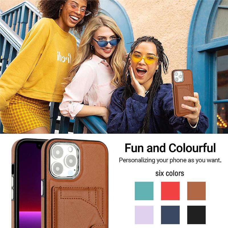 Retor Leather Wallet Card Slot Telefonveske for iPhone 15 Ultra 14 Plus 13 12 11 for Samsung Galaxy S23 S22 S21 FE A54 A34 A14 A53 A13 Flip Stand Cover