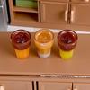 Miniature Dollhouse Decor Mini Milk Tea Cake With Plate For Kid Pretend Play Toys