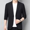 Men Suit Coat Double Buttons Cardigan Solid Color Patch Pockets Straight Long Sleeve Lapel Notch Collar Formal Business Suit Jacket