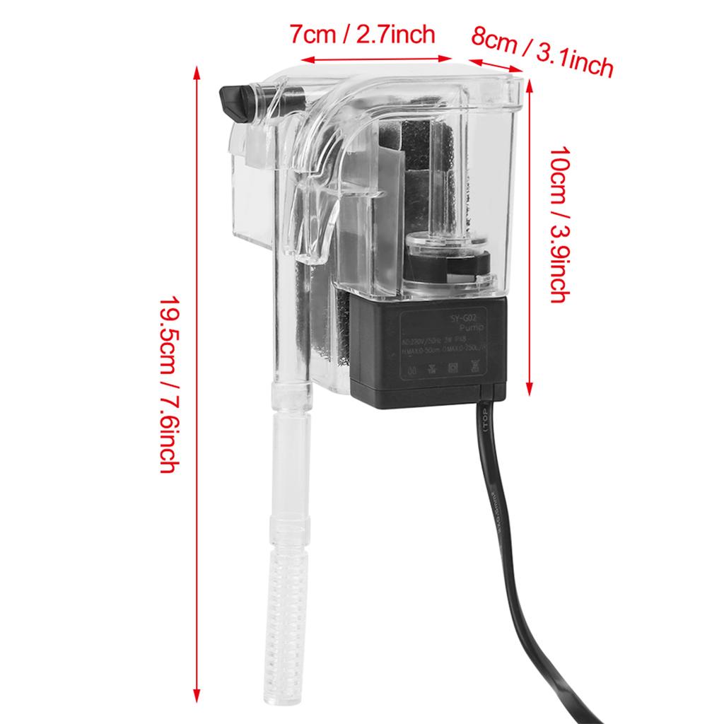 Hanging Type External Oxygen Pump Water Filter for Aquarium Fish