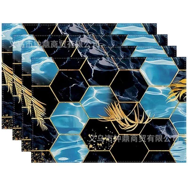 Hot-selling Placemats Leopard Starry Sky Watercolor Dining Table Decoration Placemats Insulation Mats Linen Anti-fouling Mats
