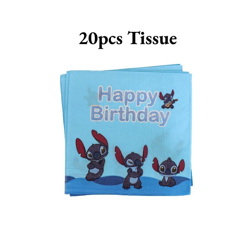 Stitch Theme Party Supplies Set Blue Lilo And Stitch Birthday Decorations
