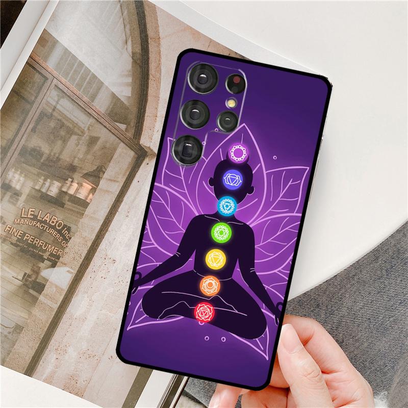 Das Mandala Chakra Insist Yoga Handyhülle Für Samsung Galaxy S25 Ultra S9 S10 S20 FE S21 S22 S23 Plus S24 Ultra Vollabdeckung