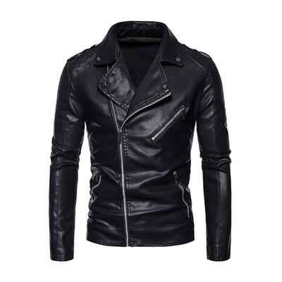 Fashionable Leather Jacket for Men In Autumn New Korean Style Green Motorcycle Jacket Men's Pu Leather Jacket Men's Jacket