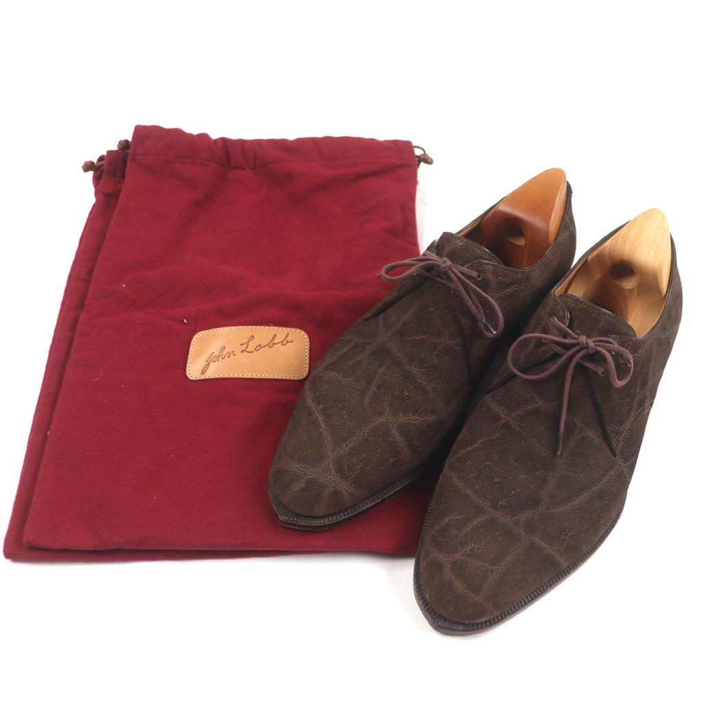 John Lobb Leather Shoes Dark Brown Elephant Leather Mens Used