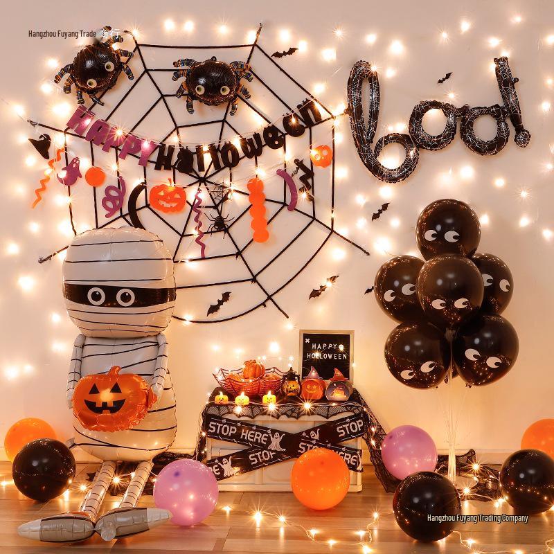Halloween Balloon Decorations - Pumpkins, Ghosts, Bats, Skulls for Party Ambience