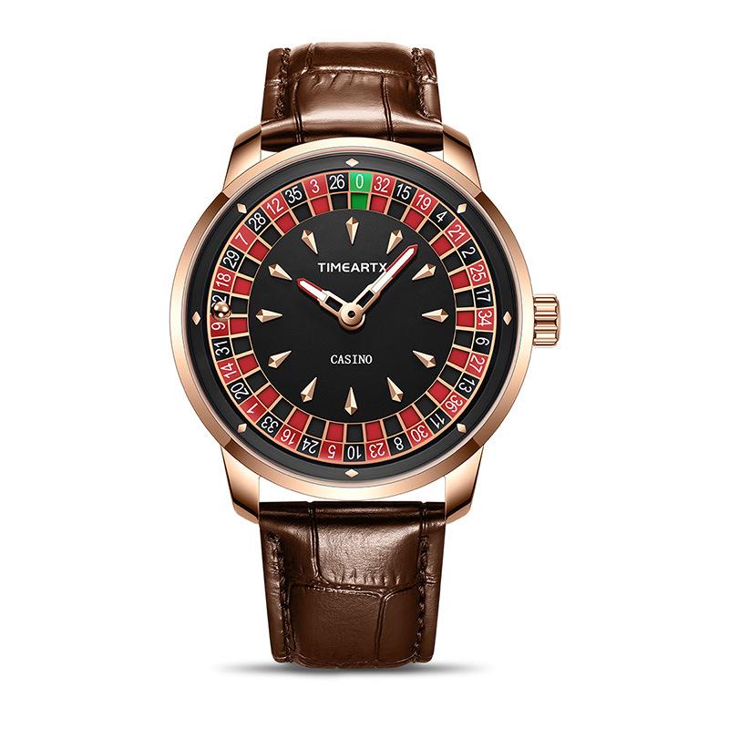 Men's Luminous Waterproof Leather Strap Quartz Watch - Stylish & Trendy