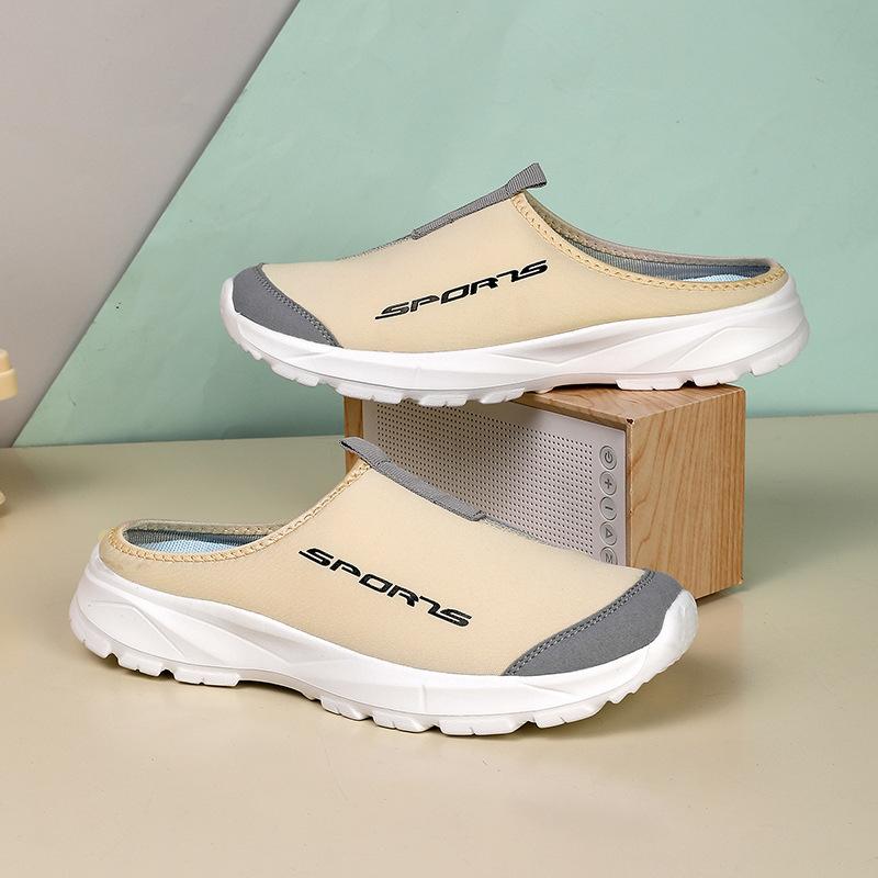 Summer new slippers breathable and light casual shoes simple half-tray soft-soled slippers