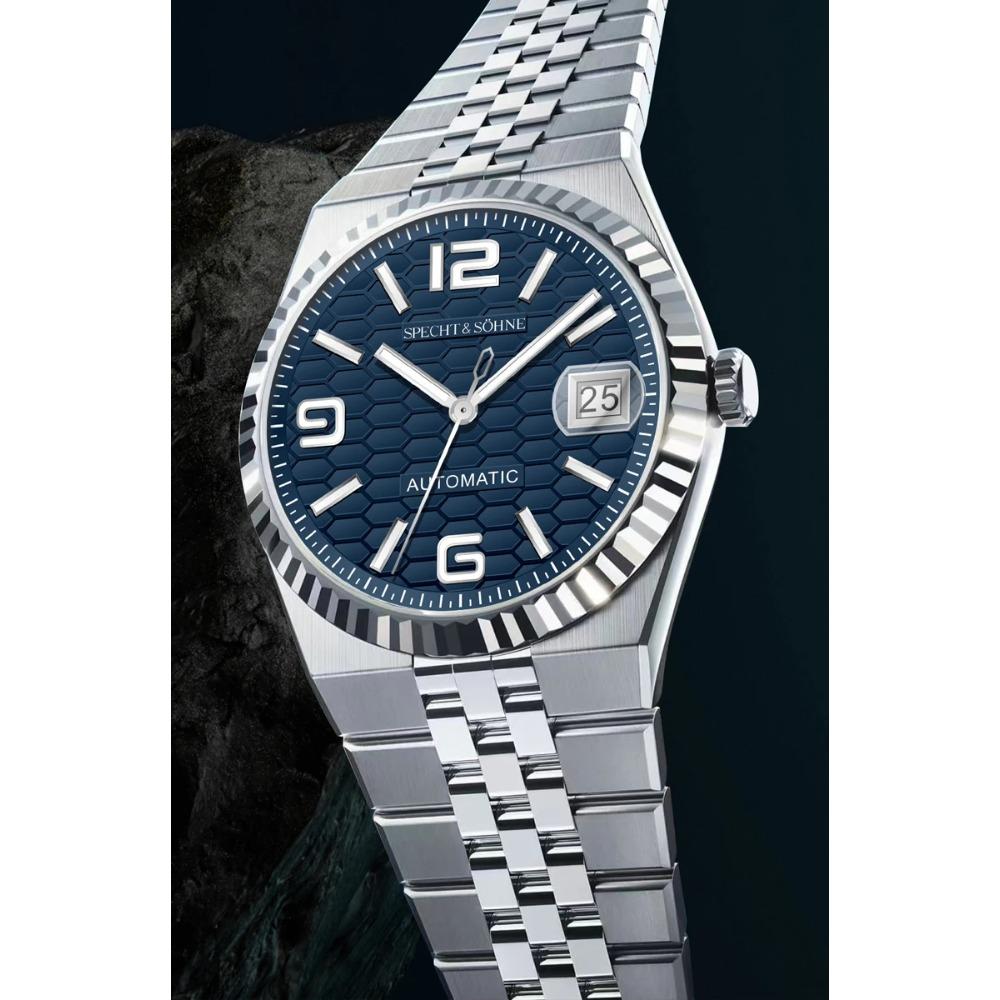 Specht & Söhne New Mens Watches Miyota 8215 Automatic Mechanical Wristwatches Stainless Steel Watch Relogio Masculino 37MM