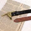Men'S Belt Light Luxury Belt Men'S High-End Sense Bull'S Head Button Belt Men'S Trendy Men Can