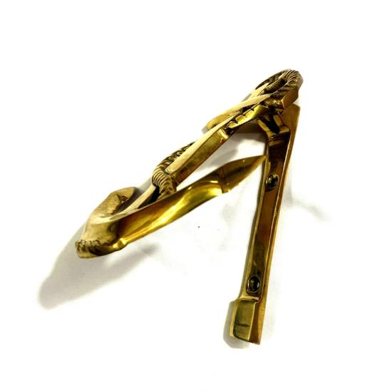 Solid Brass Nautical Ship Anchor Rope Design Door Knocker Vintage Home Decor