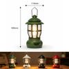 Retro Dimmable Cream White ABS Iron LED Camping Lantern Portable Tent Light for Glamping, Patio and Backyard with Type-C.