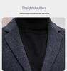 2024 Winter Men's Wool Cashmere Short Lapel Jacket - Double-Sided Nisi Collection for Middle-Aged
