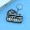 Mini Playable Piano Keychain Music Toy - Portable Electronic Organ Fidget Stress Relief Key Ring Bag Decoration Ornament Gift