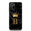 Crown Letter A To Z Phone Case For Xiaomi Redmi Note 13 12 5G 9S 9 8 10 11 Pro Plus 4G 9T 13C 12C10C 9C 9A 7 Pro Clear Cover