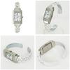 La Paul Women's Thin Beaded Bangle Watch, White, 191089