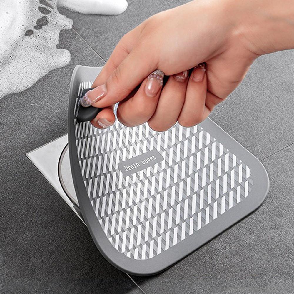 

Insect-proof Sewer Pipe Cover Soft Drain Stopper New Sink Seal Mat Universal сірий