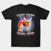 Men Women Cotton T Shirt Trippi Troppi Cat Shrimp Print Casual Streetwear Weirdcore Graphic Clo