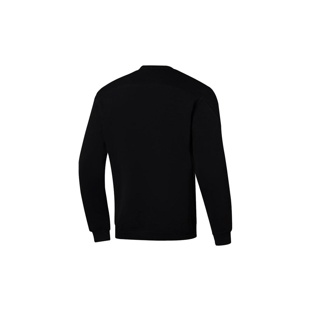 Li Ning Letter Casual Sports Round Neck Long Sleeve Sweatshirt Men sweatshirt Black AWDSF87-4