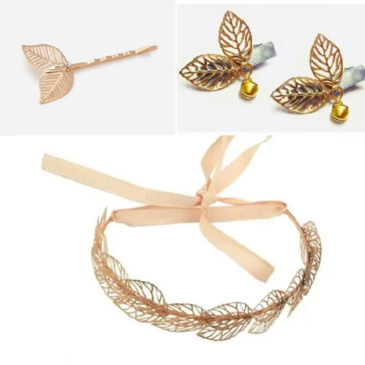 100Pieces Decorative Metal Filigree Leaves Mixed Size Leaves Jewelry Making Component Metal Craft Embellishments