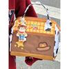 Disney Toy Story Mode Große Kapazität Damen Handtasche Umhängetasche Reisetasche Lässiger Einfacher Stil Leinwand Handtasche