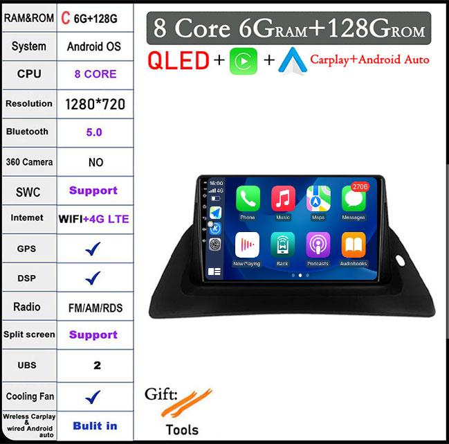 For Renault Kangoo 2009 2012 2015 2016 2017 2018 Car Radio Multimedia Video Player Navigation Android Auto