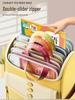 L-Shaped Transparent Mesh File Bag with Zipper: Large Opening Student Tote for Exams