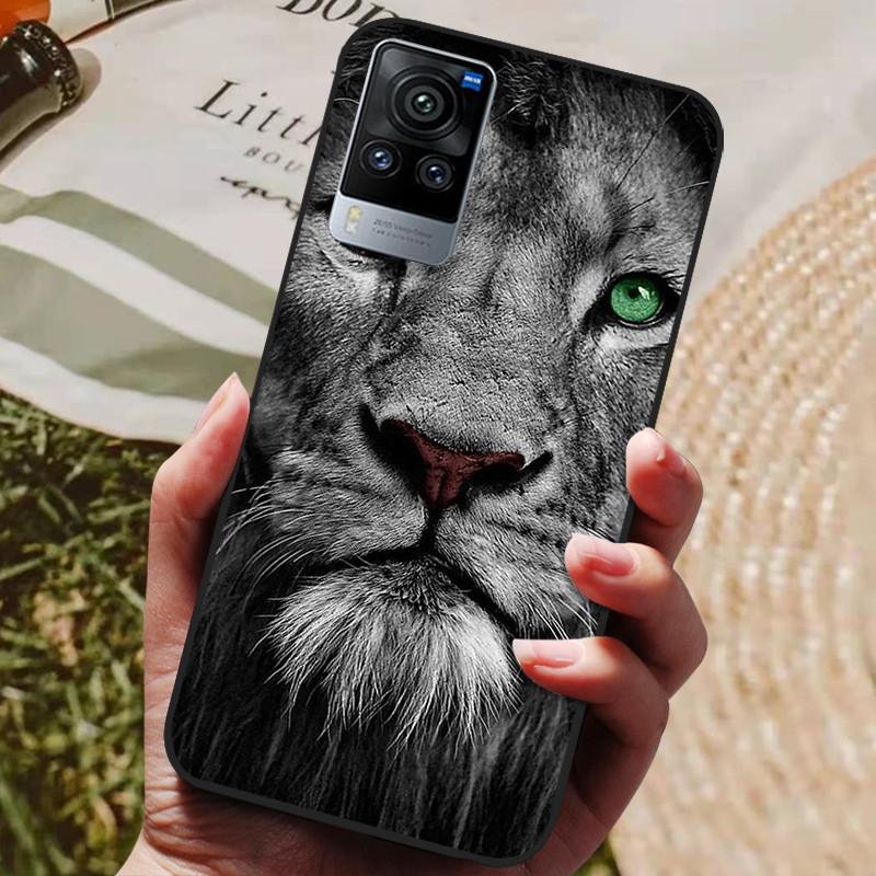 For Vivo X60 Pro Global Version Case Cat Wolf Painted Soft Silicone Phone Cases for Vivo X60 Pro Back Cover X60Pro V2046 Coque