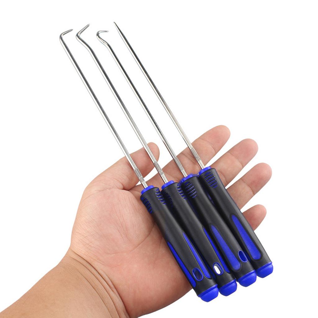 Ergonomic Design Heavy Duty Nylon Handle Oil Seal Hook Set With Multiple Shaped Heads For Tight Space And Auto Detailing
