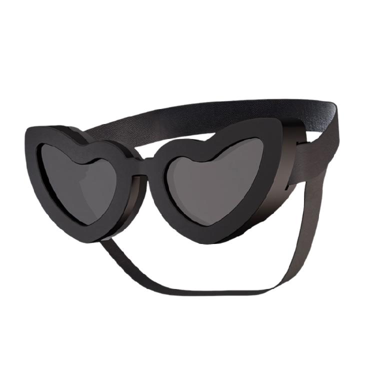 

Pet Sunglasses Heart Pattern Comfortable Wear Perfect For Sunny And Travel чорний