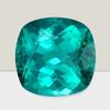 Blue Tourmaline Cushion Cut Gemstone 8 Cts - 14 mm VVS Loose Gem ARSH4524