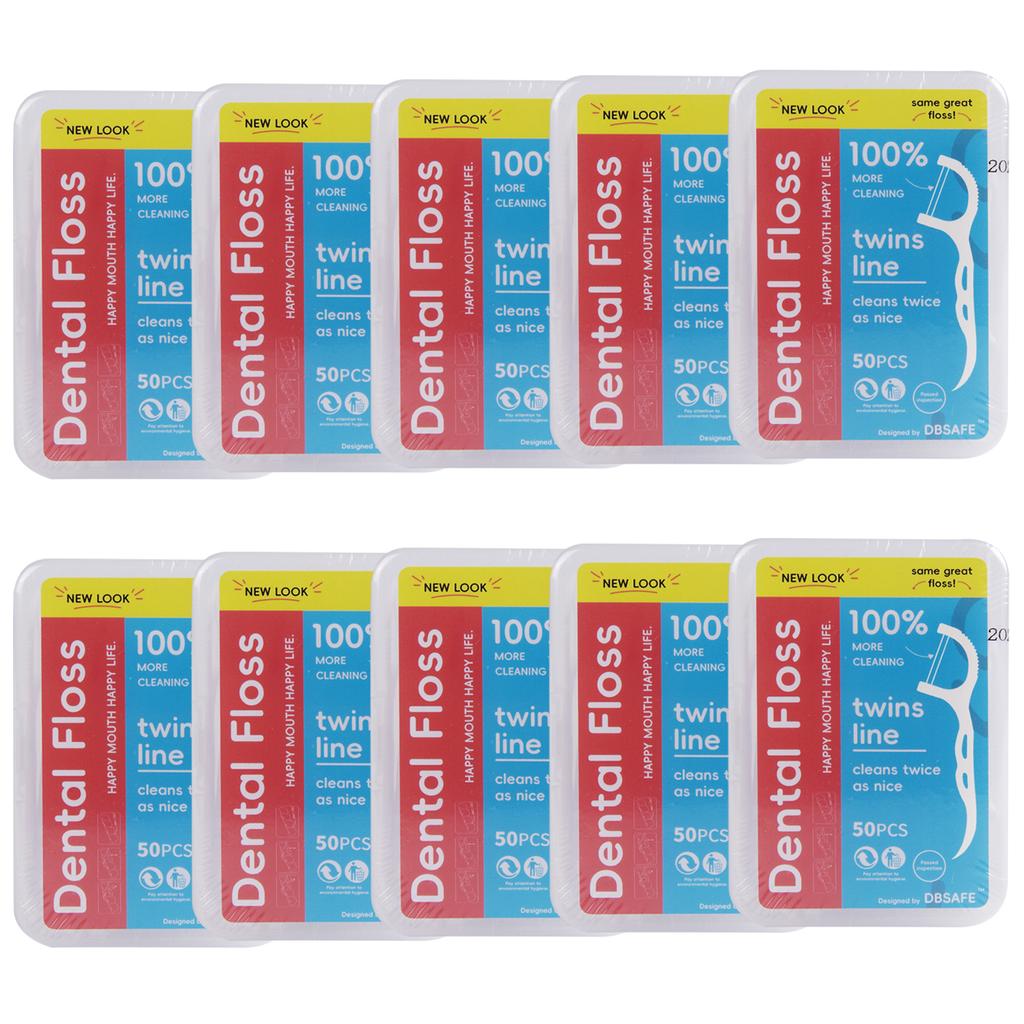Portable DBsafe Dental Floss Stick 1/5/10 Box High-tension Disposable Plastic Toothpick Oral Care Dental Floss Box