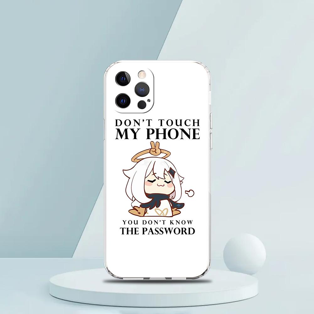 

For iPhone 15 16 14 13 12 11 Pro Max XS X XR SE 7 8 Plus Silicone Clear Cover Kawaii Cartoon Genshin Impact Luxury Phone Case iPhone 15