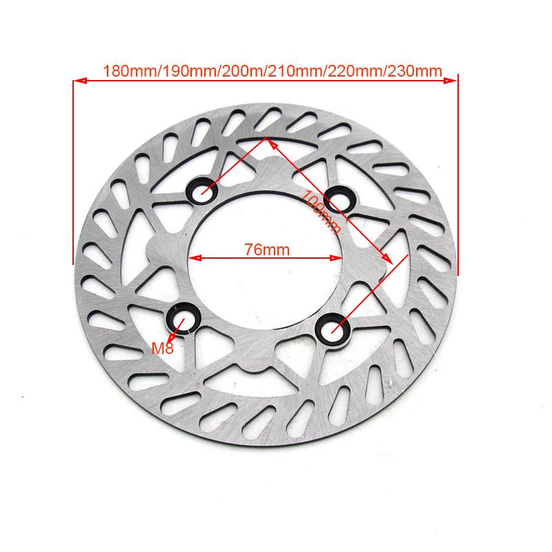 180/190/200/210mm 220mm 230mm 76mm Front Rear Disc Brake Disc Plate For Motorcycle KAYO BSE KLX CRF 125cc 140cc Pocket Dirt Bike