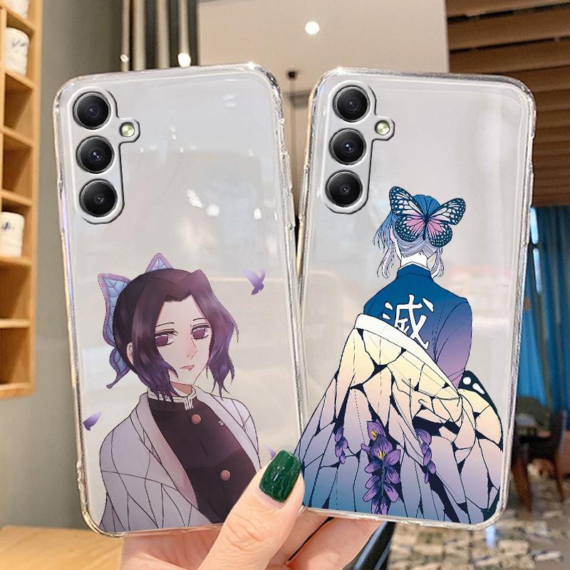 Anime Cartoon Patterned Soft Transparent Silicone Case For Samsung A55 M35 S24 Xiaomi Redmi Note 13 Poco C65 iPhone Camera Shockproof Protective Cover