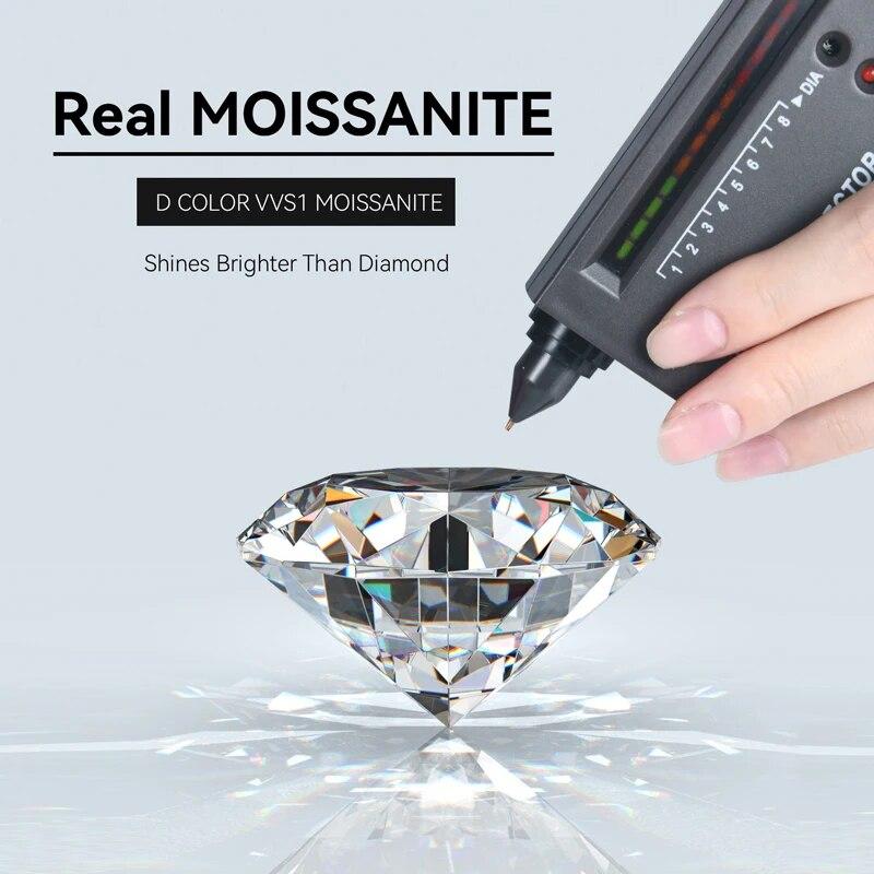 D Color 0.5Carat Moissanite Diamond Stud Earrings for Women 2023 Trending Jewelry 925 Silver 18K White Gold Plated Long Earrings