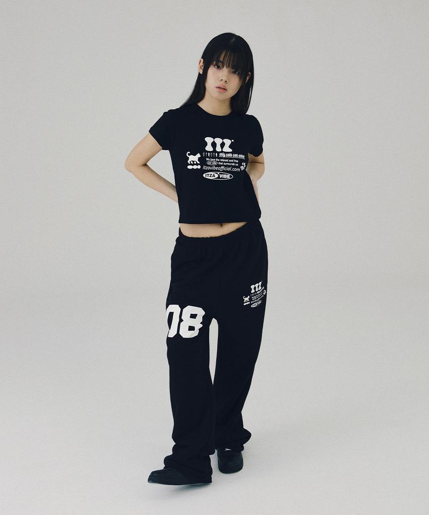 Isjabaibeu 08 Mini Logo Sweat Pants - Black