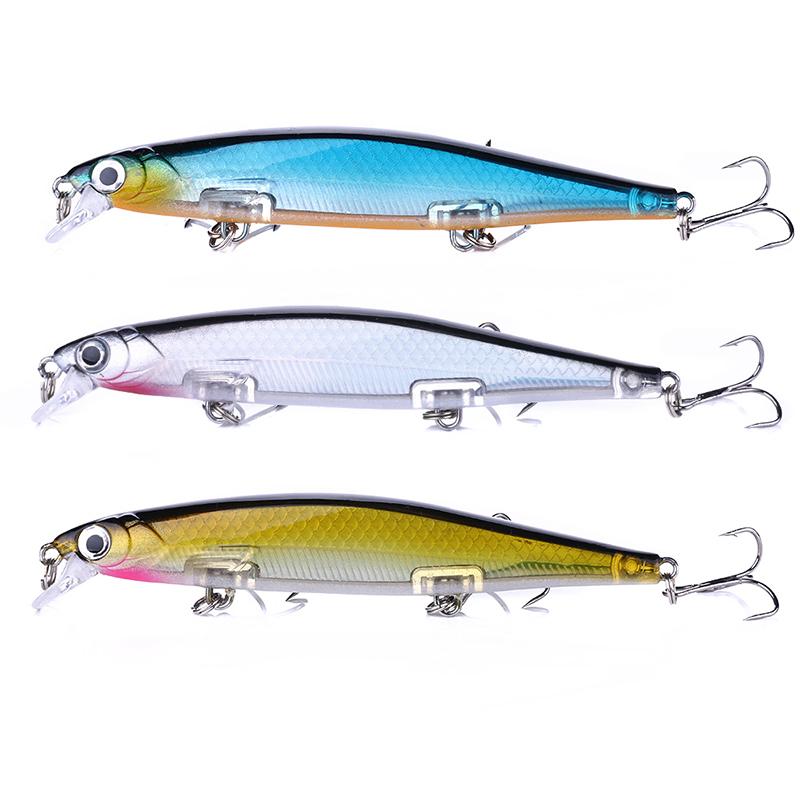 Hengjia Fishing Lure 11cm Hard Minnow Fishing Lure Lifelike Artificial Bait Treble Hook Fishing Tool