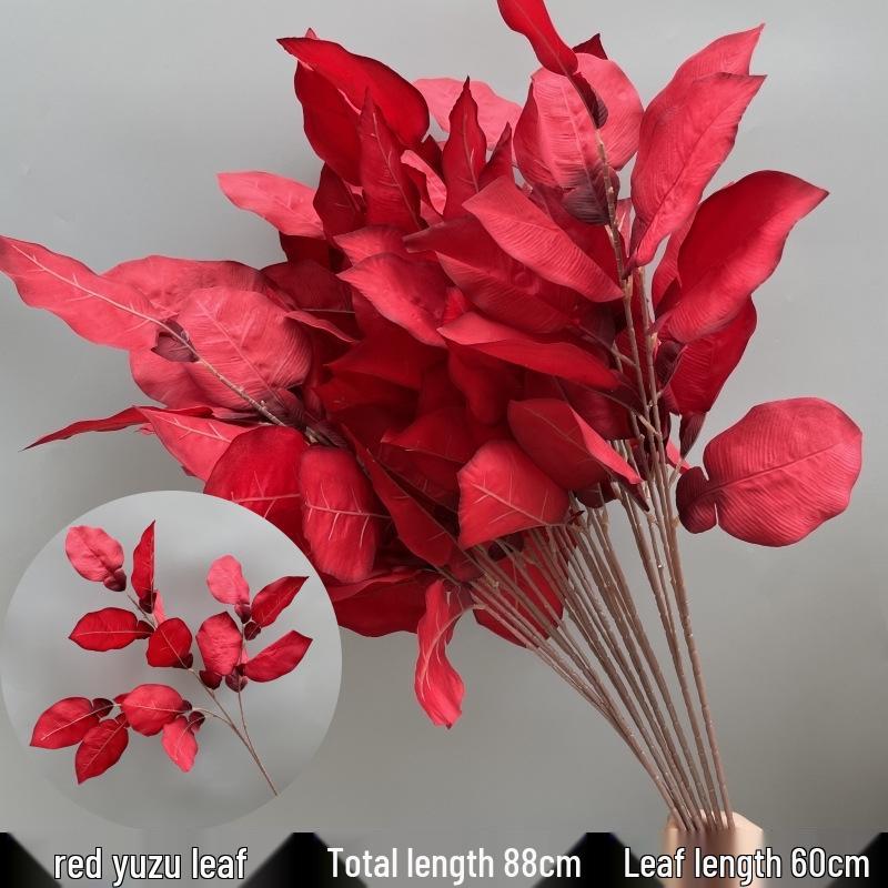 Shunran Dark Red Wine Artificial Wedding Flowers for Chinese Engagement Décor & Aisle Hanging Displays