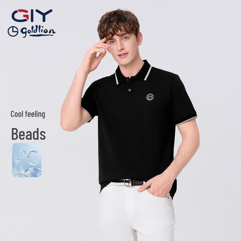 Goldlion Men's Short Sleeve Casual Polo Shirt