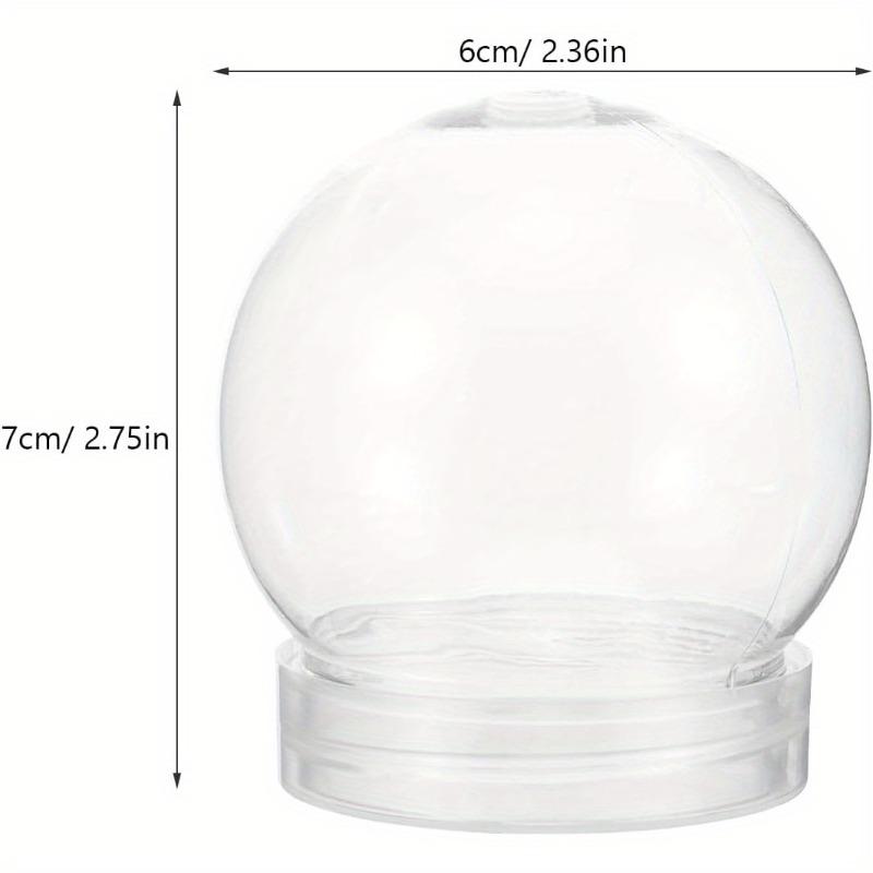 DIY Clear Plastic Crystal Ball Christmas Snowball with Screw-On Lid for Holiday Desktop And Hanging Decorations