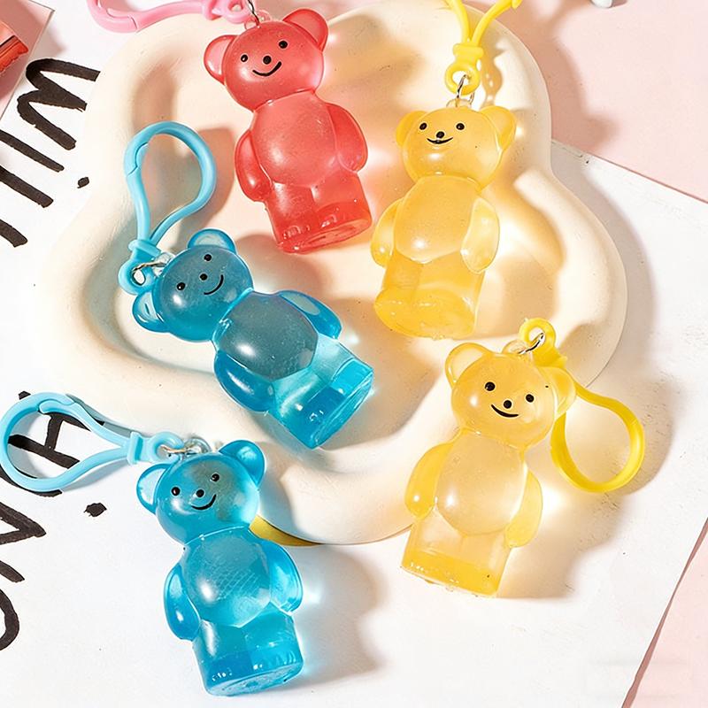 Bear Mochi Squishy Jelly Candy Bear Squishy Tabas Squeeze Anti Stress Ball Fidget Toy Pendant Keychain Bag Charm Surprise Gift