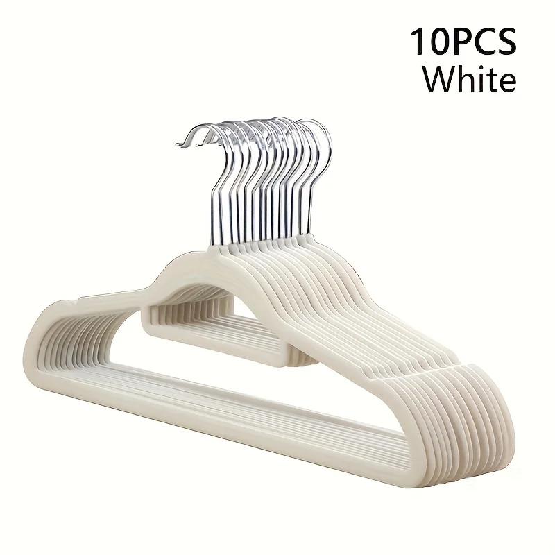 10 Pieces of Anti Slip Hangers High-end Velvet, Space Saving Wardrobe Organizer for Organizing Special Household Hanging Clothes