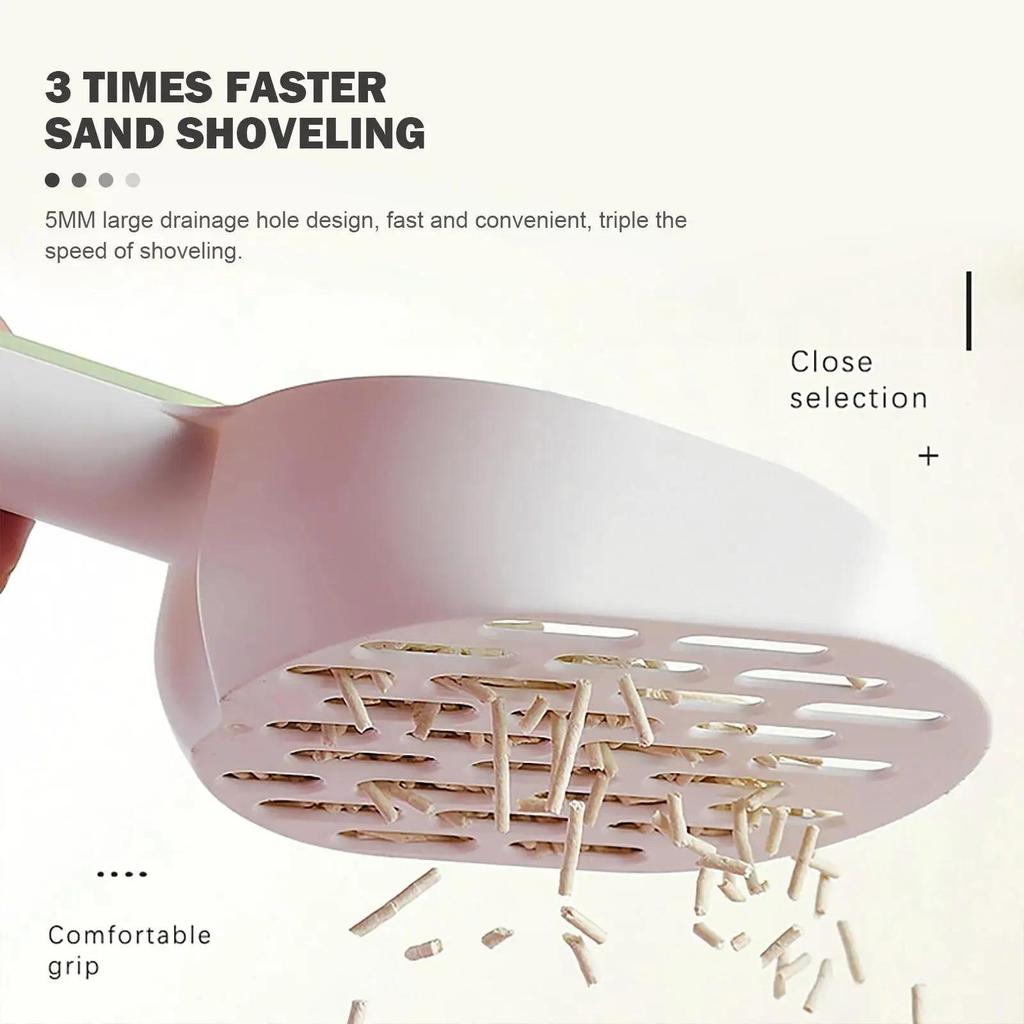 1 Pcs Cat Litter Stool Sand Spoon Sieve Shovel Bracket Set With Storage Box Pet Kitten Portable Cleaning Tool Kit