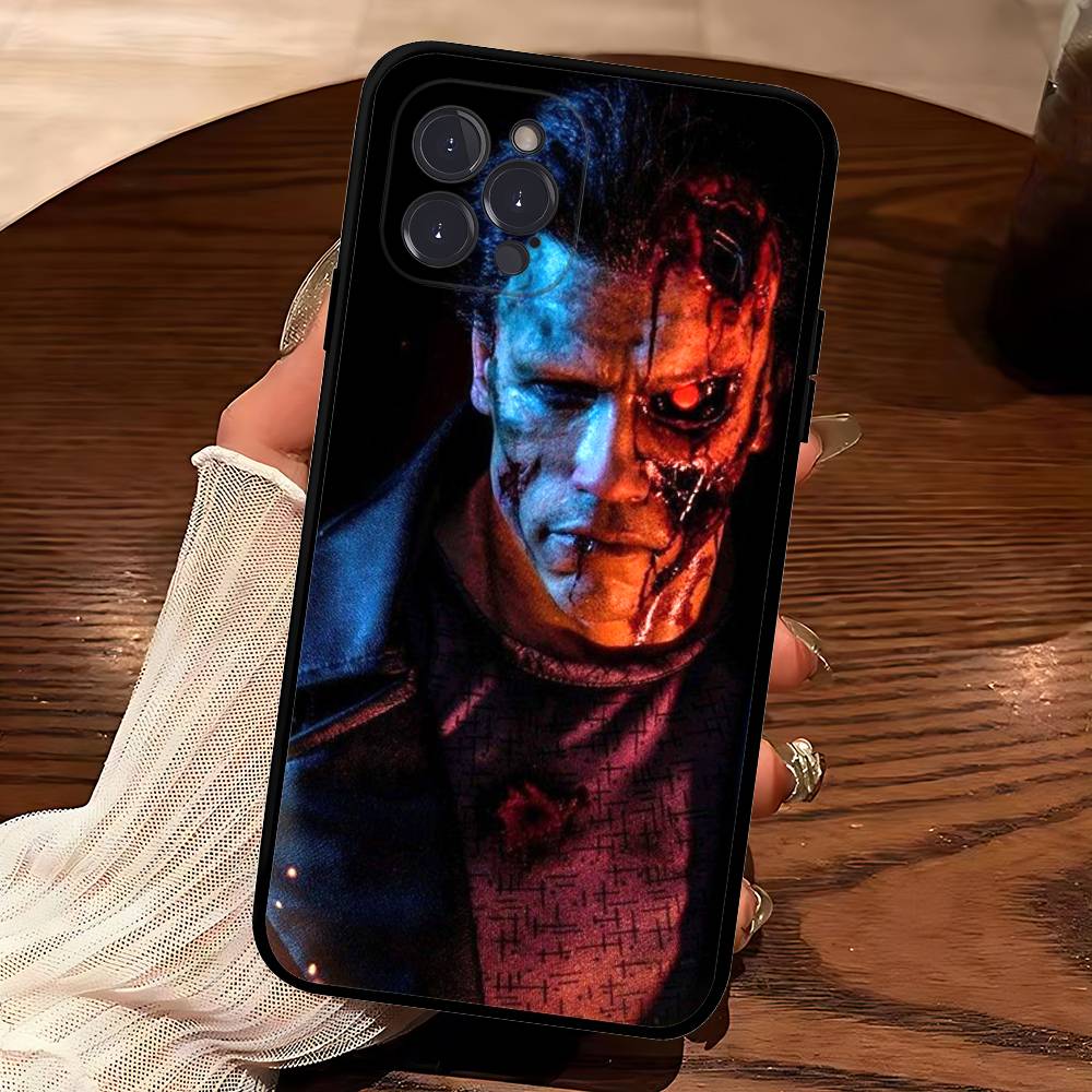 Sci Fi Movie The T-Terminator For Iphone 17 16 15 11 13 14 Pro Max Plus 12 Mini Black Shell Cover Phone Case