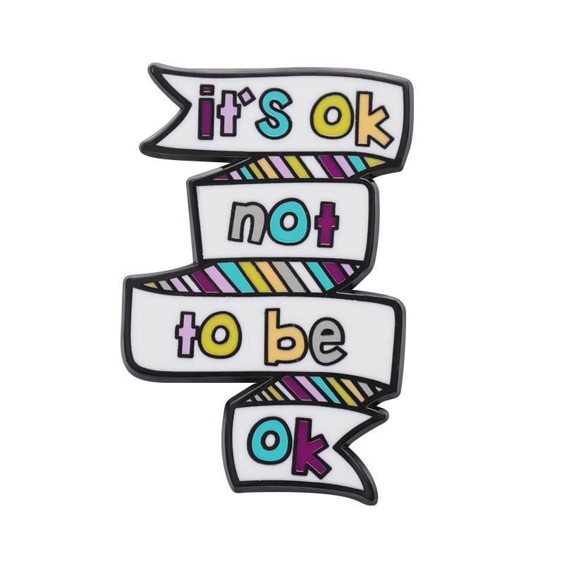 

Letter Cartoon Colorful Enamel Brooch Fun Cute Simple English Style Unique Metal Badge