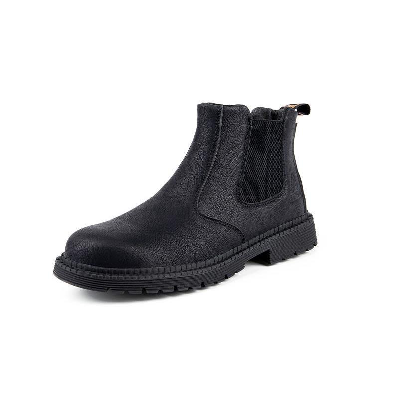 

Зимняя мужская защитная обувь на стройке с высоким берцем и стальным носком, противоударная 45 чёрный